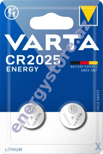 VARTA ENERGY CR2025 — CR2025 litium-manqan dioksid batareya (06025)
