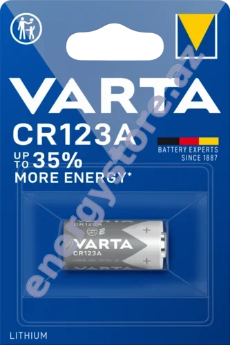 VARTA LITHIUM Cylindrical CR123A — CR123A litium-manqan dioksid batareya (06205)