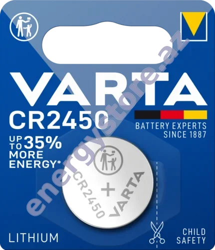 VARTA LITHIUM Coin CR2450 — CR2450 litium-manqan dioksid batareya (06450)