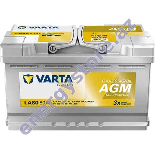 VARTA LA80 starter akkumulyatoru